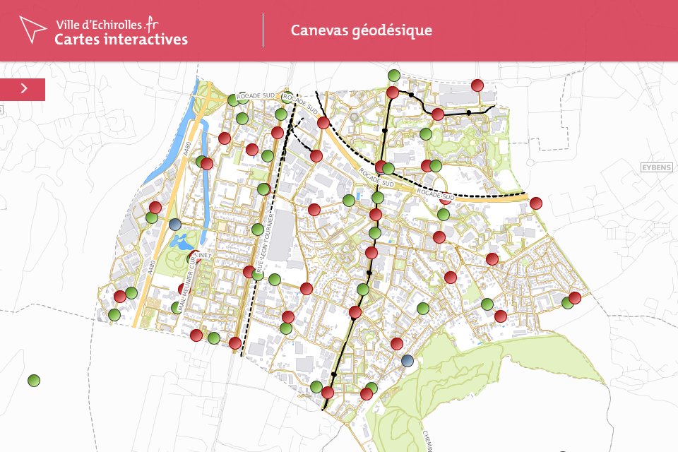 Localisation des sites de capture sur la carte de la ville de