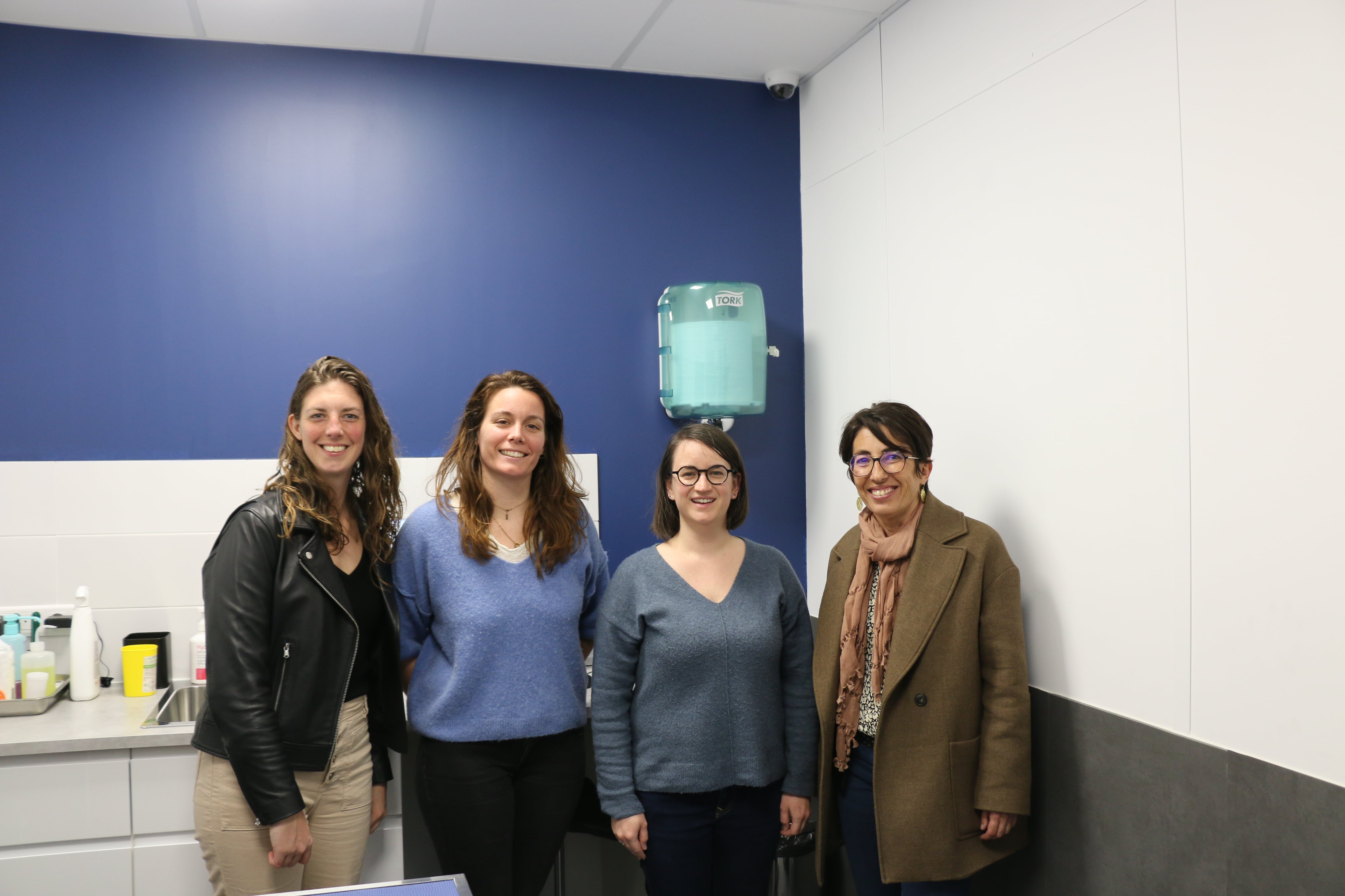 Amandine Demore a rendu visite aux responsables de la clinique.