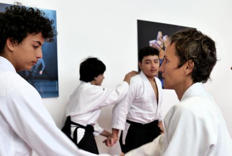 Démonstration d'aikido.