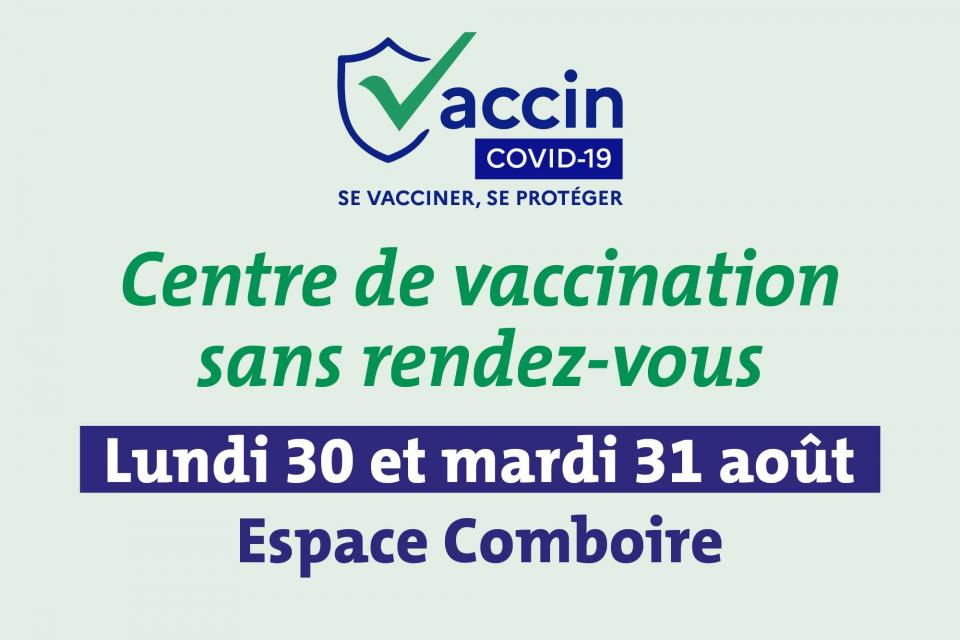 Centre de vaccination éphémère à Comboire