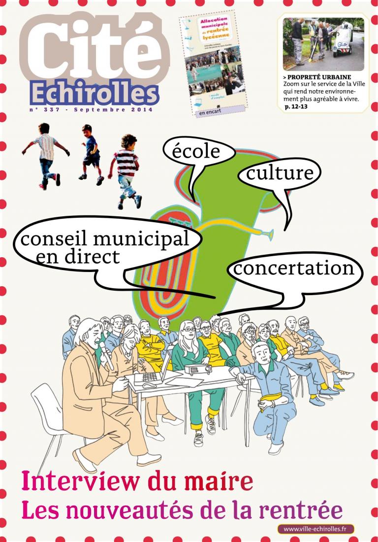Couverture du Cité Echirolles, magazine municipal de la Ville, de septembre 2014