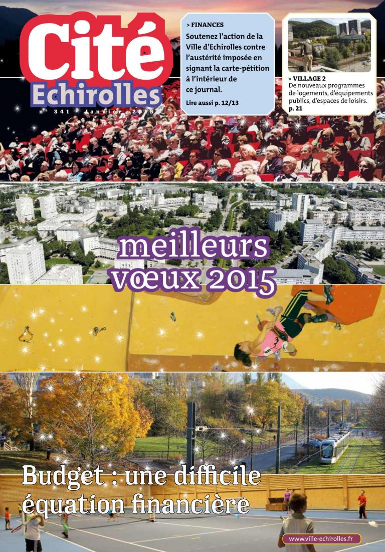 Couverture du Cité Echirolles, magazine municipal de la Ville, de janvier 2015