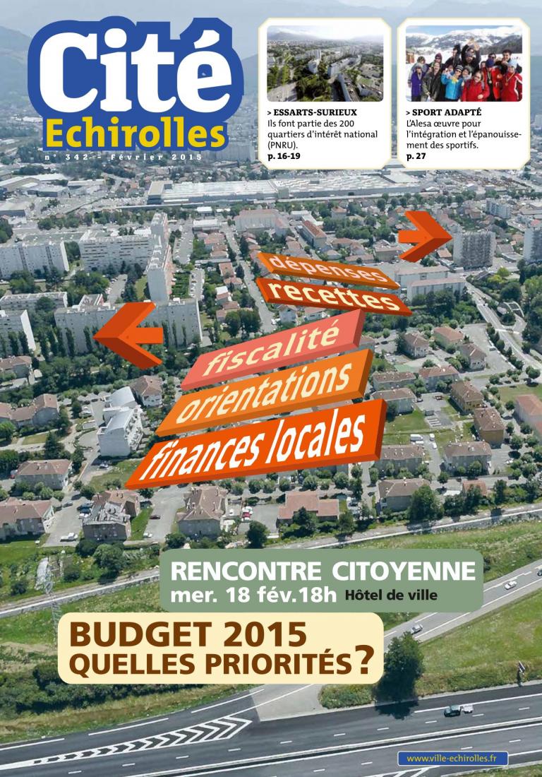 Couverture du Cité Echirolles, magazine municipal de la Ville, de  février 2015
