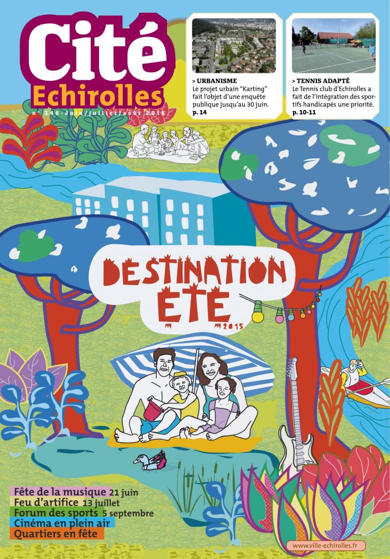 Couverture du Cité Echirolles, magazine municipal de la Ville, de juin-juillet-août 2015