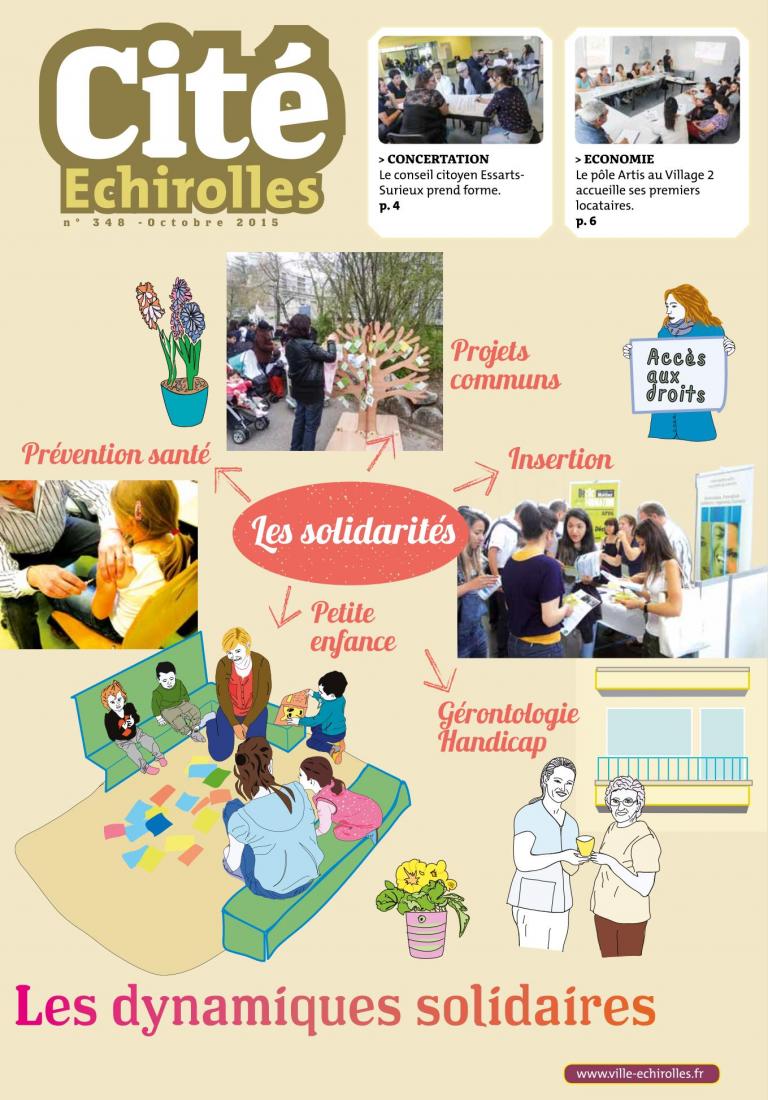 Couverture du Cité Echirolles, magazine municipal de la Ville, d'octobre 2015