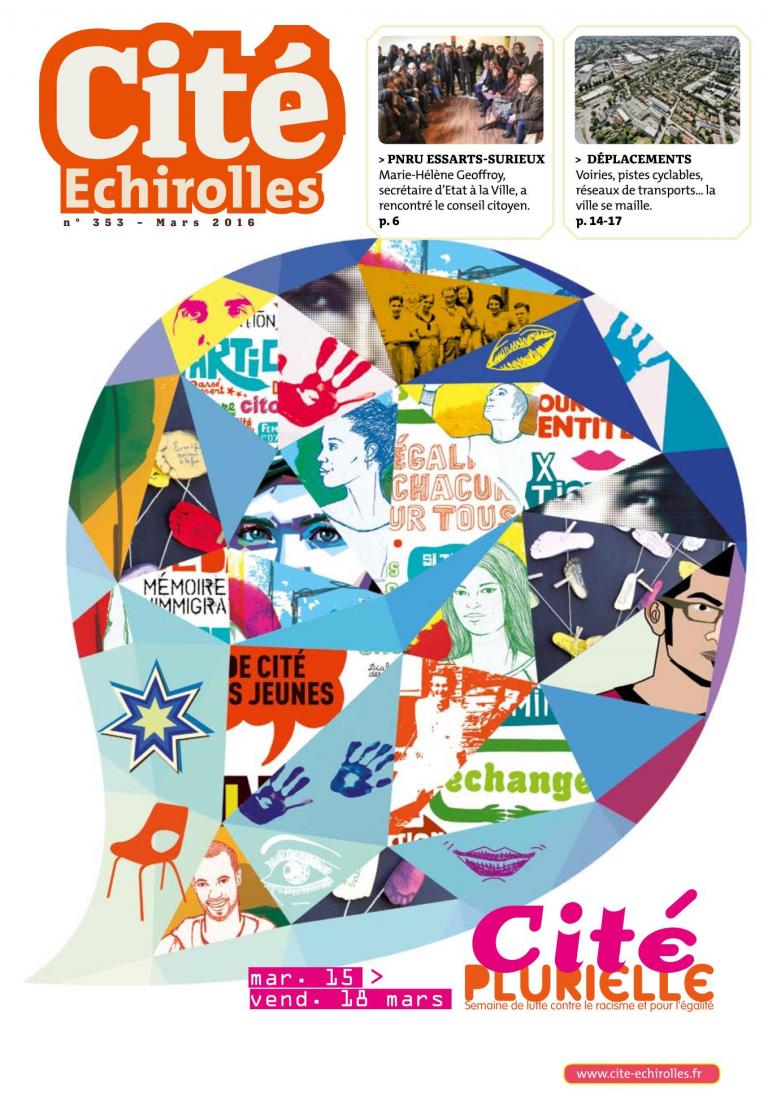 Couverture du Cité Echirolles, magazine municipal de la Ville, de mars 2016