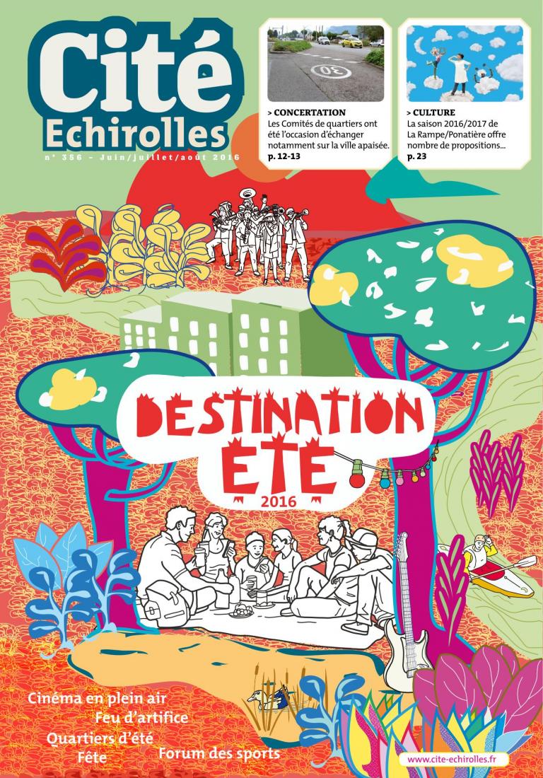 Couverture du Cité Echirolles, magazine municipal de la Ville, de juin-juillet-août 2016