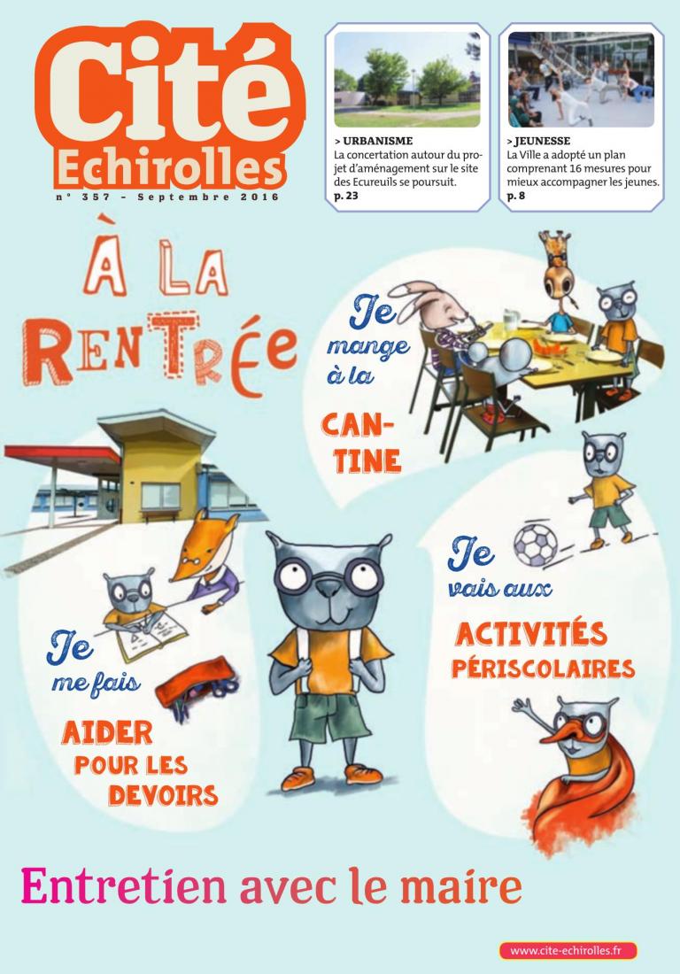 Couverture du Cité Echirolles, magazine municipal de la Ville, de  septembre 2016